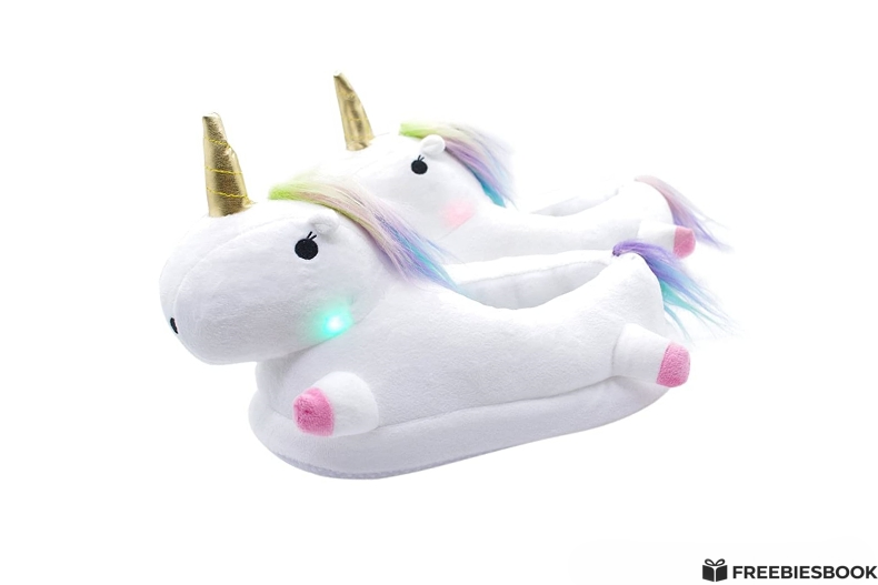Free Glowing Unicorn Slippers Womens LED - FREEBIESBOOK